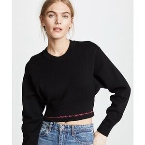 NWOT Rag & Bone Sharon Crop Black and Pink Sweater